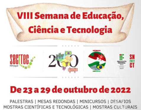 VIII SECITEC - Semana de Educação, Ciência e Tecnologia do IFBA